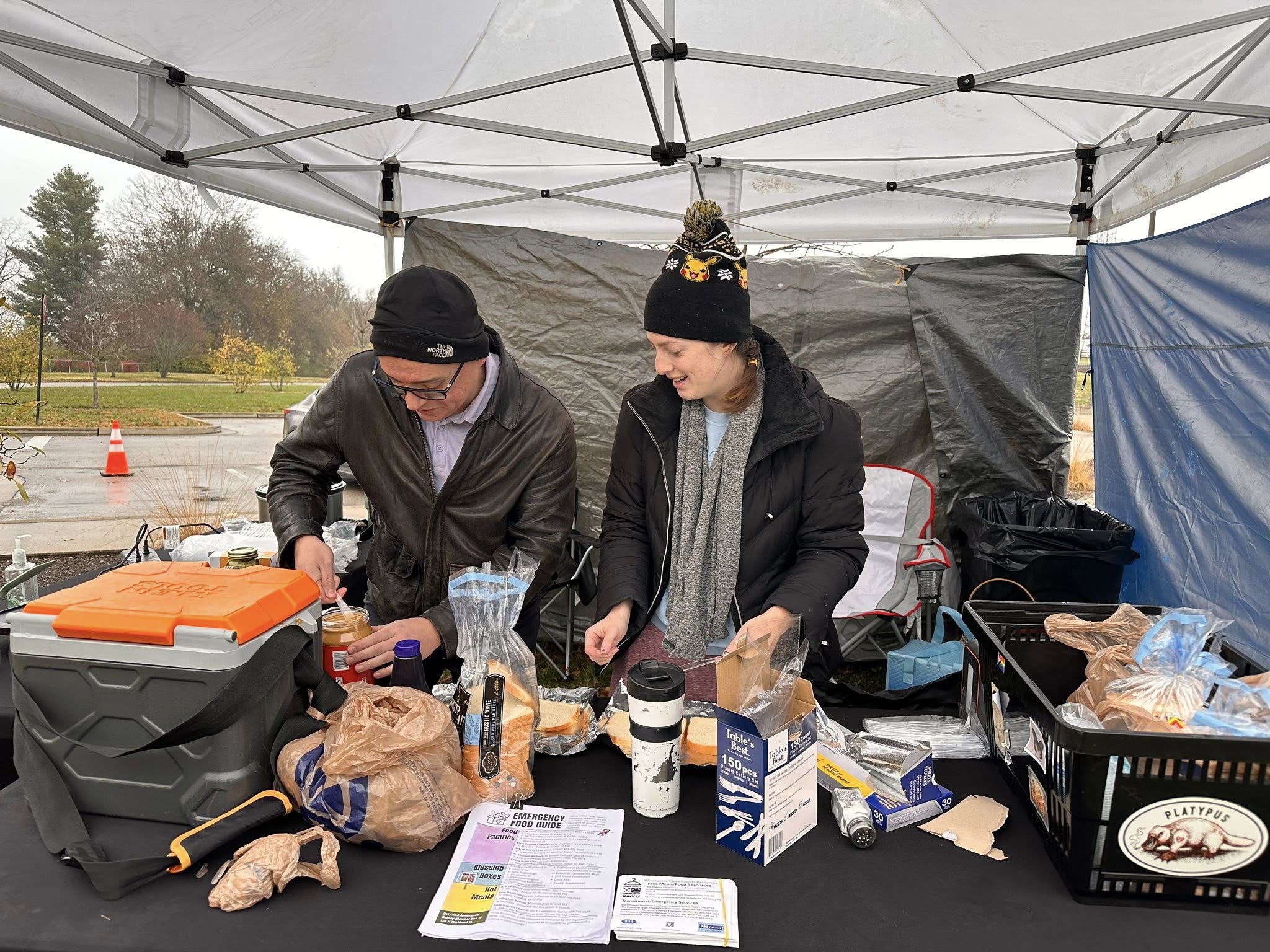 Serving free food for all with no conditions at Legacy Grove Park image credit Megan Denise